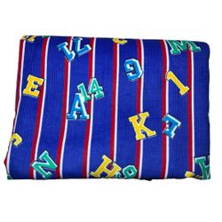 Oshkosh Brand Fabric Craft Corduroy Vintage Kids Baby ABSs 123s Stripes Blue Red