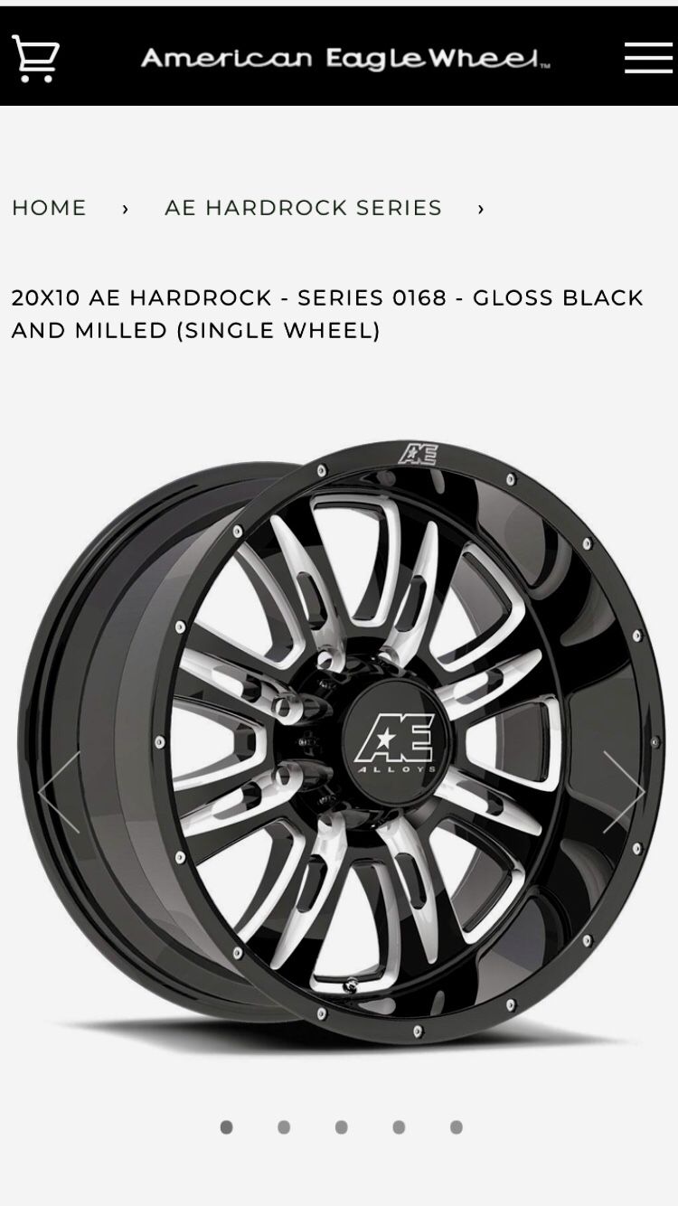 AE Hardrock 20x10 8 Lug Wheels