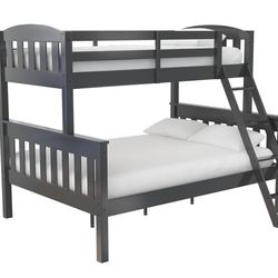 Twin Over Full Bunk Bed With Mattress 