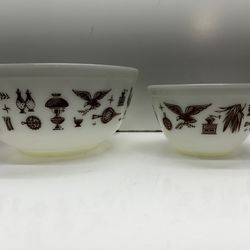 Vintage Pyrex Early American Mixing Bowls