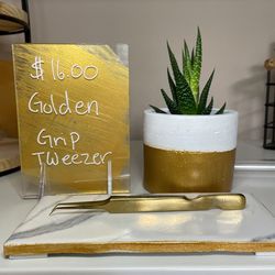 Eyelash Extention Volume Tweezers (Golden Grip)