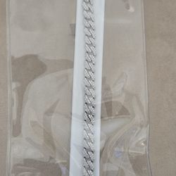Miami Cuban Link Moissanite Bracelet 7" 6MM - Solid Silver With Moissanite 
