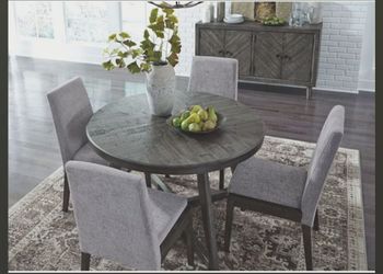 Ashley 5-piece modern dining table and chairs set