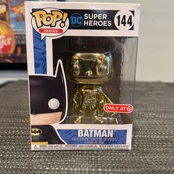 DC Super Heroes Batman Chrome Gold Pop Figure Pop Heroes