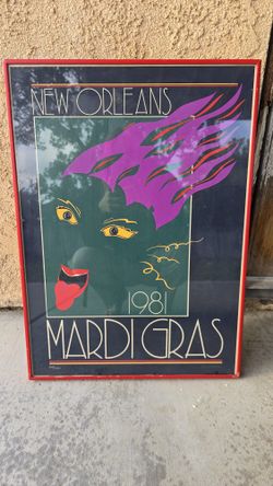 1981 New Orleans Mardi Gras Signed Limited Edition Poster K.N. Martin