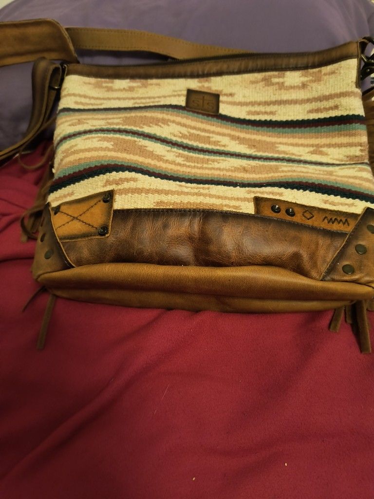 STS Sarape Rancho Leather Crossbody Southwest & Other Crossbodies