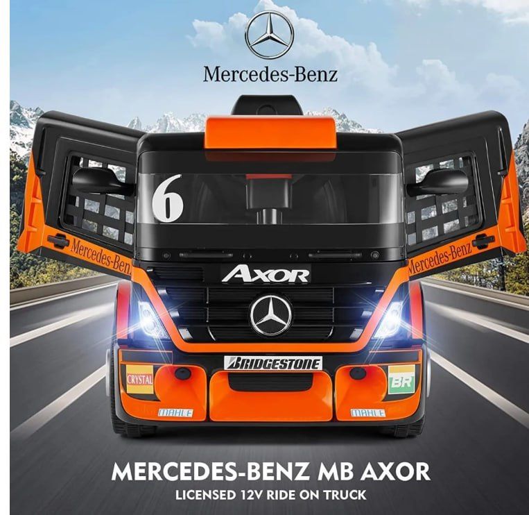 Kids Mercedes Benz MB AXOR 12v Ride On Truck With Parent Remote