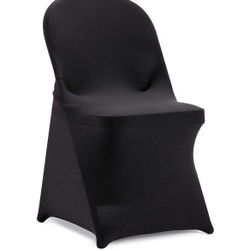 Stretching Black Chair Covers 