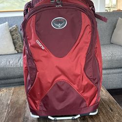 PLUM OSPREY Ozone Rolling 2-Wheel 40L Carry On Luggage by