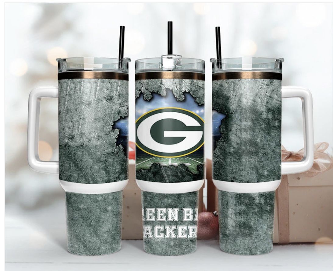 Green Bay Packers Football 40oz Tumbler