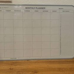 Monthly Calendar/Planner Large Dry Erase Board (work/family)
