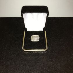 33151-11 14KYG LDS DIAMOND CLUSTER RING