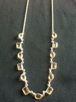 925 Sterling silver yellow necklace