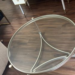 Glass coffee table