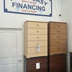 5 Drawers Dresser Available In Different Colors 