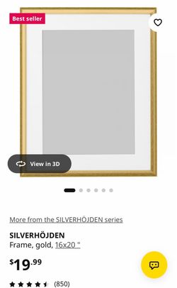 6 IKEA Gold Frames 16’X20’