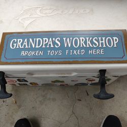 Like New Grandpa's Workshop Metal Sign 19x5 And 1/2 In Local Pickup Cash Only