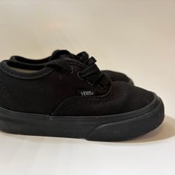 Vans Authentic Black/Black size 6 Toddler shoes