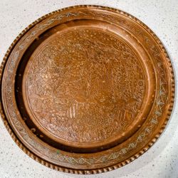 Etched Persian Copper Tray