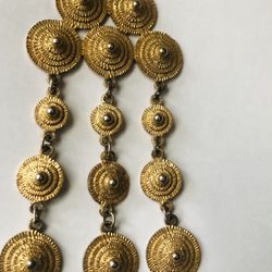 Vintage  5 inch   Gold Tone  Pendant 