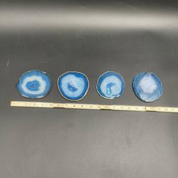 Four pack of vintage Agate Drink Coasters