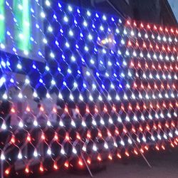 USA Flag  Light 3.38 ft × 6.5 ft- LED SUPER BRIGHT LIGHTS