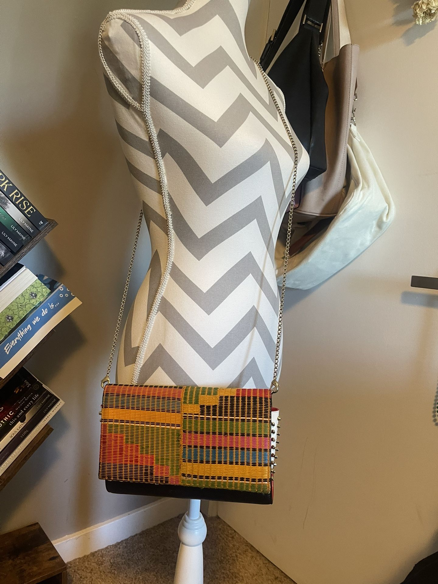 Christian Louboutin Woven Paloma Convertible Clutch