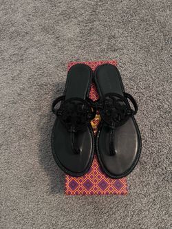 Black Sparkling Tory Burch Sandals