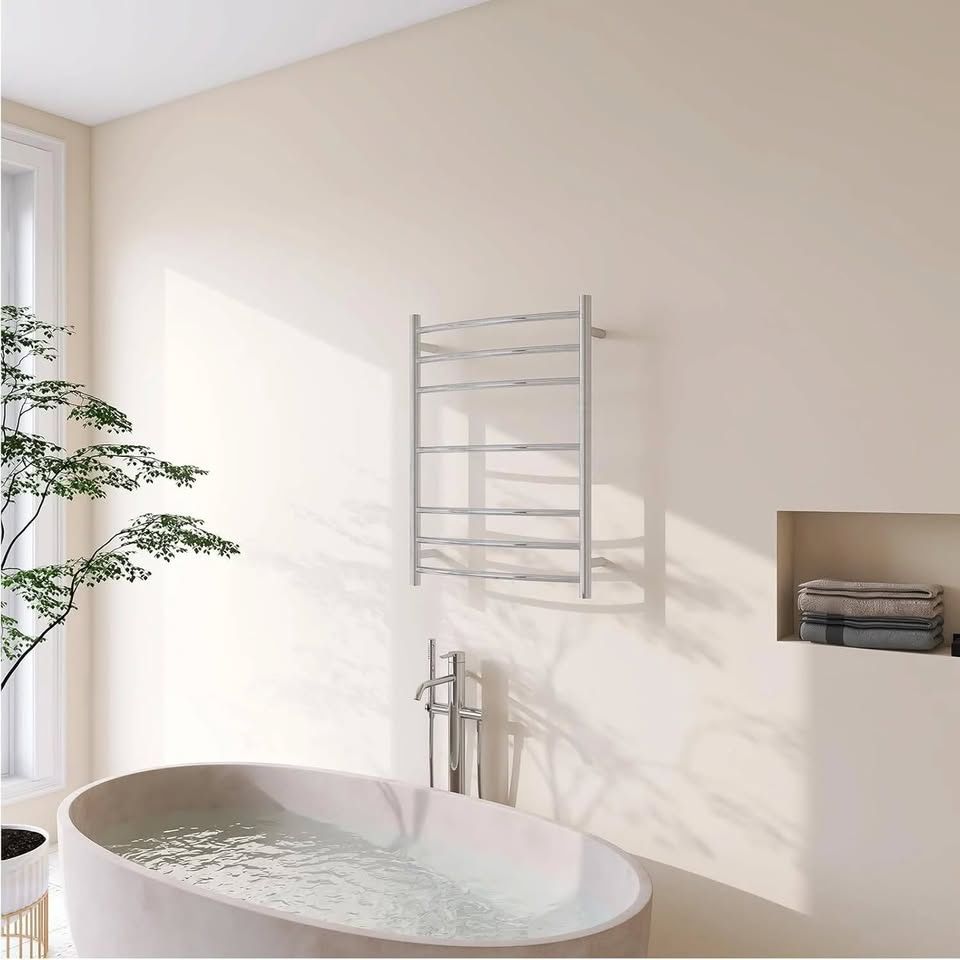 Towel Warmer Polished Chrome for Bathroom Wall Mounted, image size:960x960