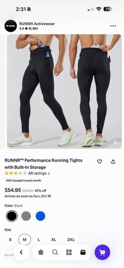 Men’s RUNNRACTIVE Performance Running Tights