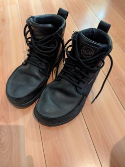 Black Lems leather waterproof boots men's size 9.5, women's size 11