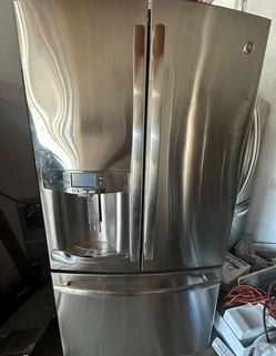 GE French Door Fridge – Stainless, Ice & Water, 36in