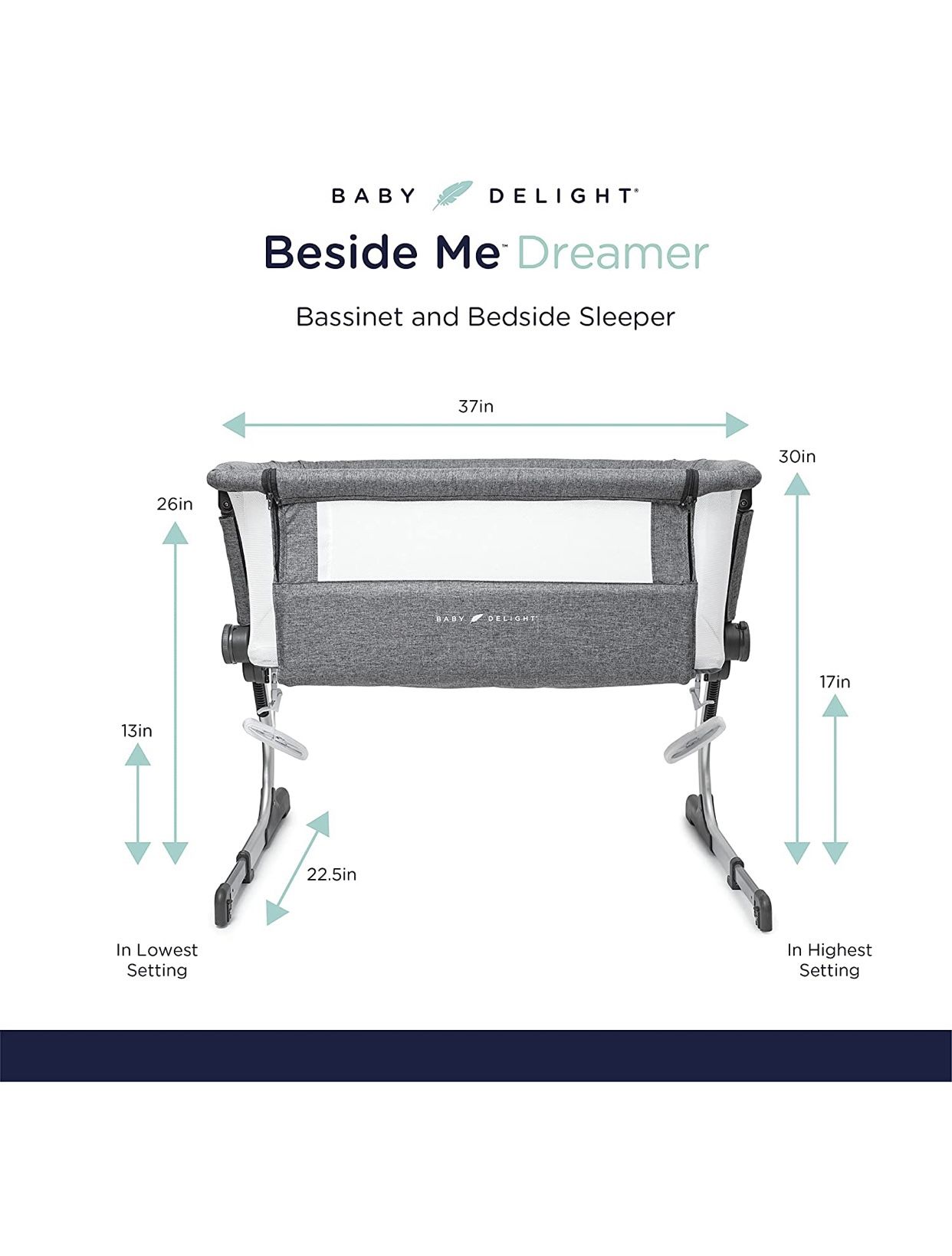 Basinet Bed Side Sleeper Baby Delight Beside Me Dreamer