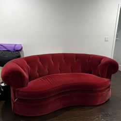 Taylor King Velvet Curved Sofa - Excellent Condition