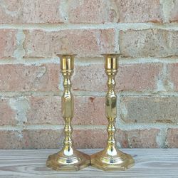 Vintage Baldwin Brass 7" Candlestick Holders 