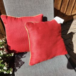 Red Patio Throw Pillows 