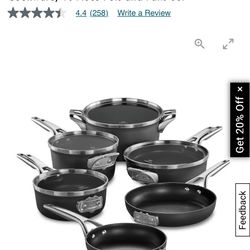 Premier™ Space-Saving Hard-Anodized Nonstick Cookware, 10-Piece Pots and Pans Set
