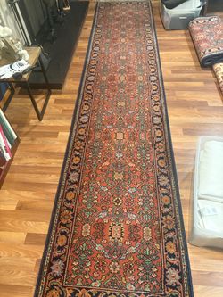Persian-Style Floral Runner Rug
