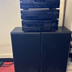 Yamaha Stereo Receiver Disk Player Cassette deck 
