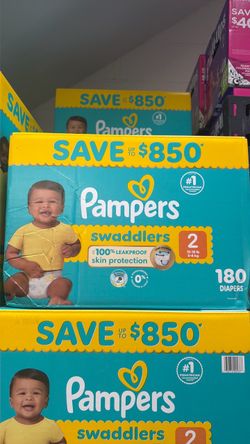 Pampers Swaddlers Size 2 Diapers 180 Count