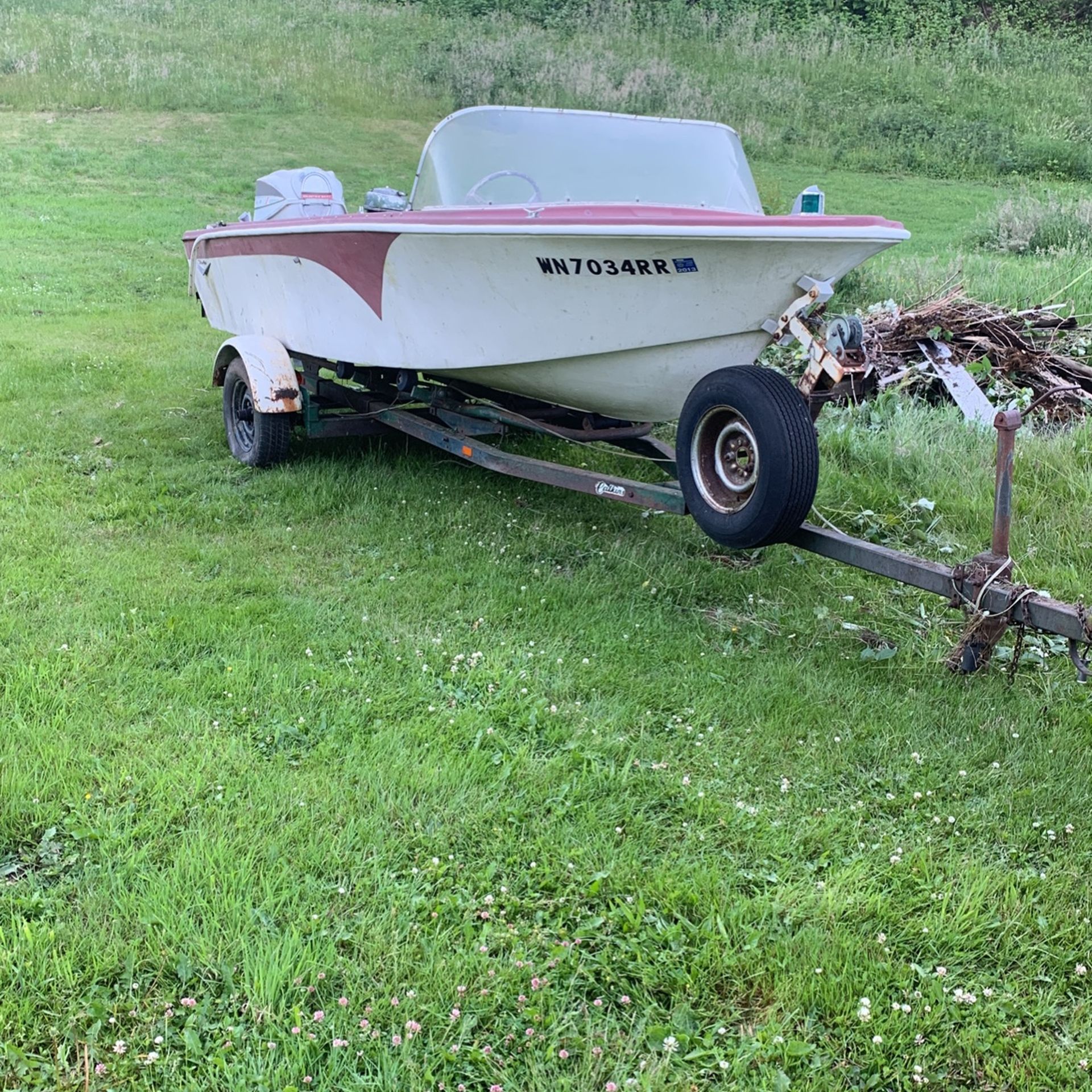 1956 silver line rambler boat