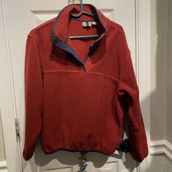 Ladies Medium Woolrich Maroon Fleece Pullover