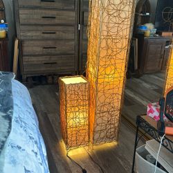 Set Of Wood/bamboo Lamps
