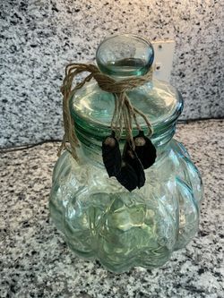 Is A Beautiful Green Crystals Old Jarred 