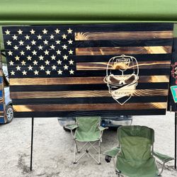 Raiders Wooden Flag