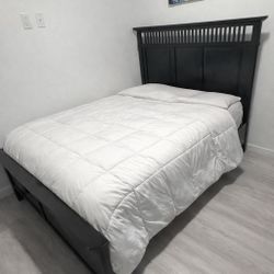 Bedroom Set – Bed Frame + Night stand + 6 Drawer Dresser + Mattress