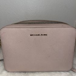 Michael Kors Jet set Leather Crossbody Bag - Pastel Pink