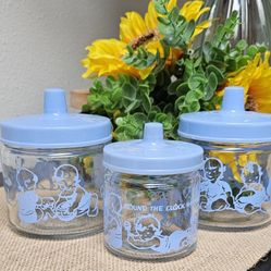 3 Piece Vintage Glasco Baby Boy Vanity Set  Around The Clock