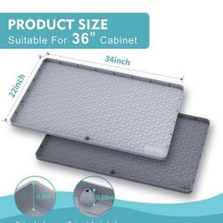 Silicone Waterproof Mat, Kitchen Cabinet Liner, under Sink Tray
