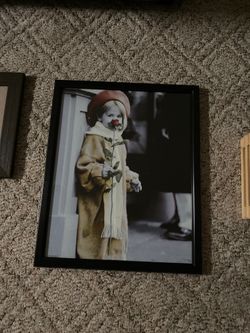 Framed art with glass